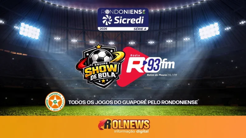 Equipe Show de Bola entra em campo e transmite os jogos do Guaporé pela Rádio Rondônia 93,1 de Rolim de Moura