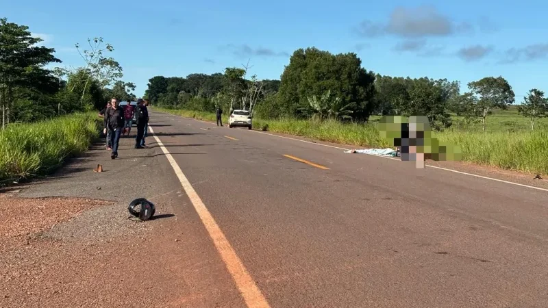 Foto 2 da matéria: Fatalidade: idoso morre em acidente na BR 429 ao sair de casa para visitar esposa hospitalizada em Alvorada do Oeste