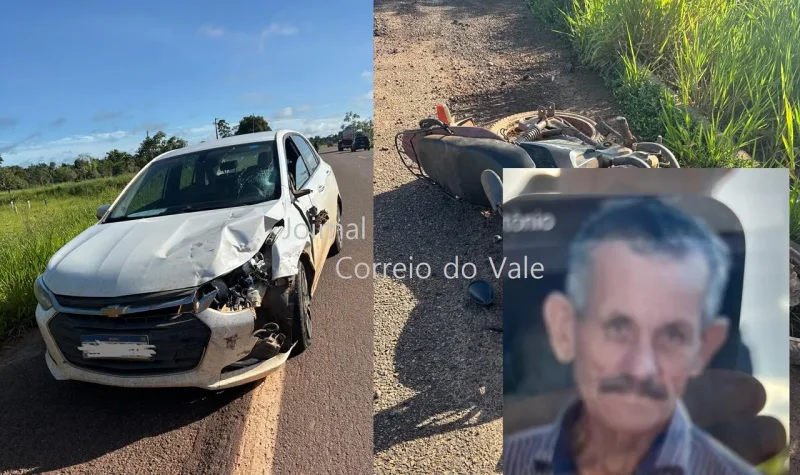 Fatalidade: idoso morre em acidente na BR 429 ao sair de casa para visitar esposa hospitalizada em Alvorada do Oeste