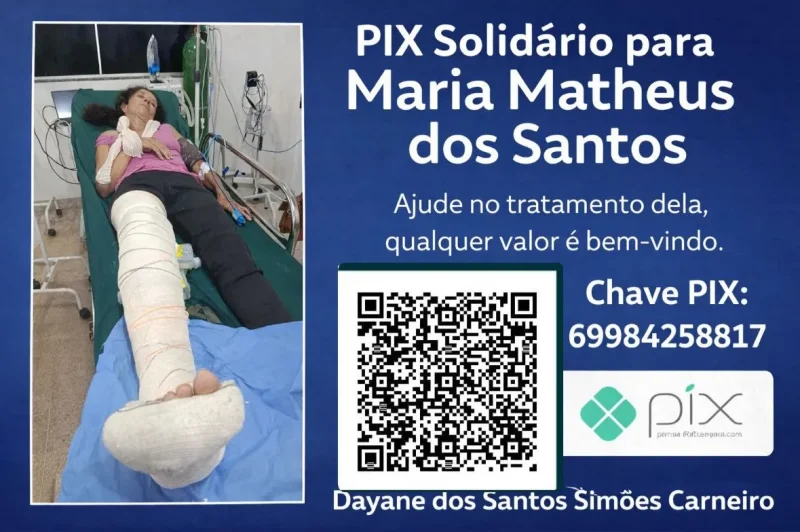 Moradora de Rolim de Moura sofre queda de moto e família pede ajuda para custear cirurgia
