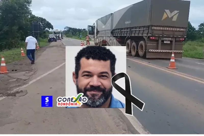 Motociclista morre após colisão na BR-364, em Cacoal, e esposa fica gravemente ferida