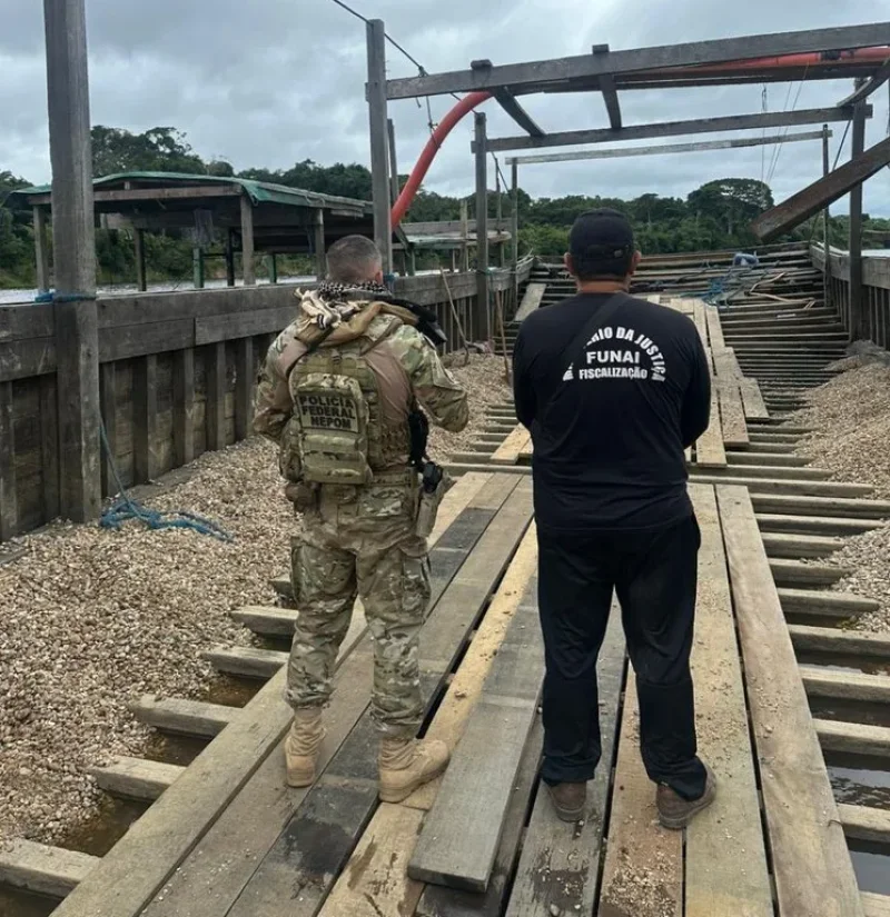 PF, Funai e Ibama deflagram operação contra garimpo ilegal no Rio Guaporé/RO
