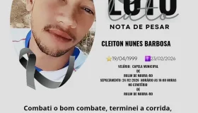 Nota de Pesar: Cleiton Nunes Barbosa