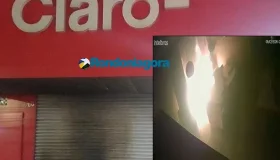 Criminosos tentam incendiar loja da Claro em Porto Velho