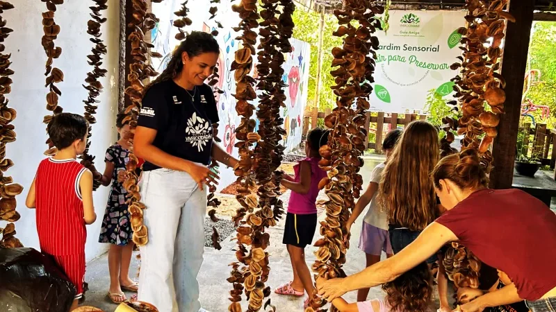 Foto 21 da matéria: Ecoporé retoma atividades do Jardim Sensorial com novidades e conexões entre crianças e a natureza