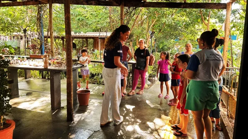 Foto 17 da matéria: Ecoporé retoma atividades do Jardim Sensorial com novidades e conexões entre crianças e a natureza