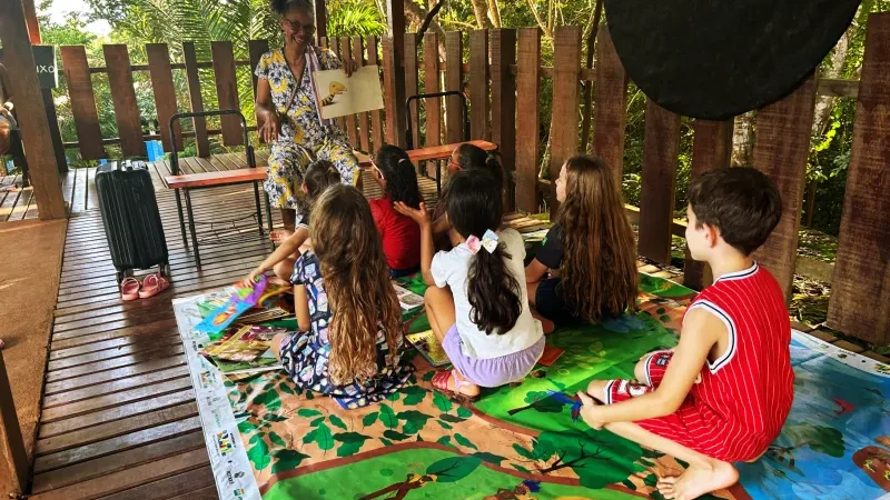 Foto 24 da matéria: Ecoporé retoma atividades do Jardim Sensorial com novidades e conexões entre crianças e a natureza