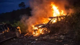 Grave acidente na BR-364 deixa veículo em chamas durante a madrugada Entre...
