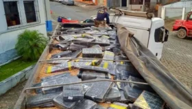 NO PARANÁ: Caminhão com placa de RO é apreendido com 1,6 tonelada de maconha