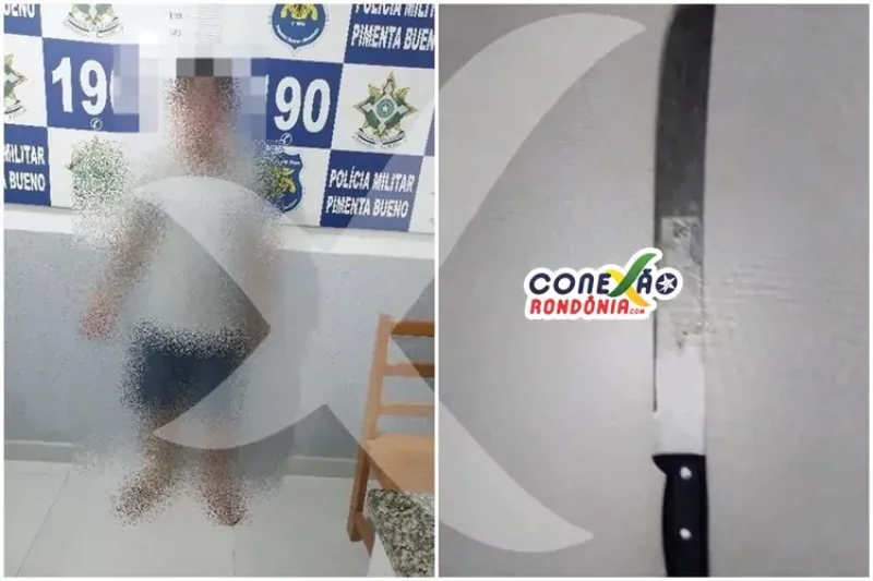 Homem com facão intimida crianças em via pública sob pretexto de 'gravar vídeo' no distrito Itaporanga, em Pimenta Bueno