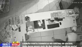 Homem acaba preso pela PM após arrombar e cometer furto em farmácia,em Cacoal