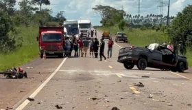 Motociclista de 57 anos morre em colisão com Fiat Strada na BR-429 em São...