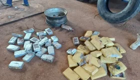 Motorista é preso com quase 200 kg de drogas escondidas em pneus na BR-364