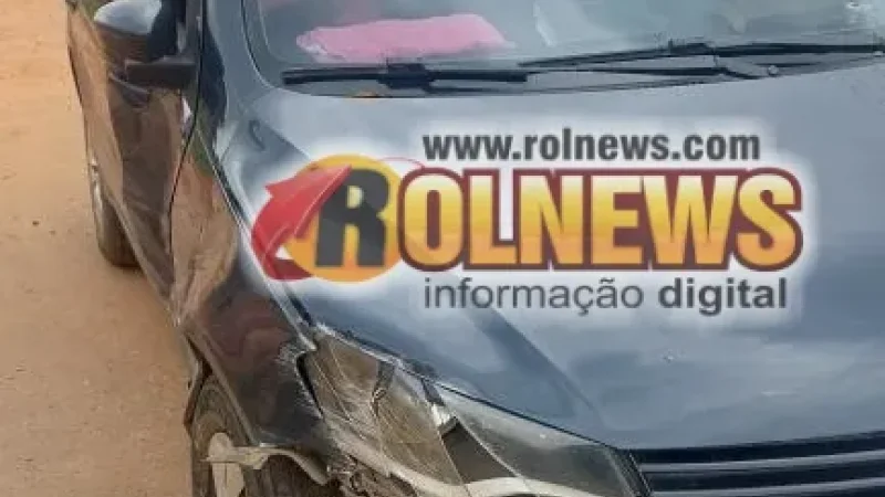 Foto 1 da matéria: Motorista invade preferencial e provoca colisão entre veículos na Av. Costa e Silva, em Alto Alegre dos Parecis