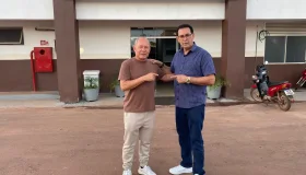 Prefeito Aldo Júlio recepciona deputado Coronel Chrisóstomo em Rolim de Moura...