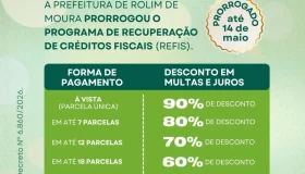 Rolim de Moura entra na reta final do Refis 2026 e contribuintes têm até 14...