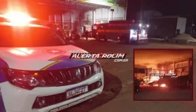 Incêndio é registrado em oficina mecânica durante a noite de segunda-feira,...