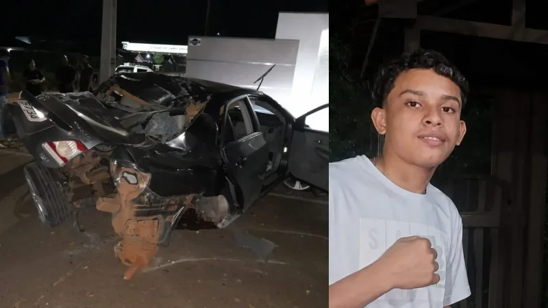 Jovem de 17 anos morre após grave acidente com Corolla em Rolim de Moura