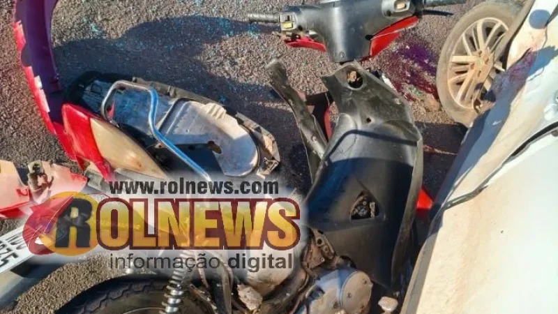 Foto 4 da matéria: Motociclista fica gravemente ferido após colisão com Fiat Strada em Santa Luzia D’Oeste