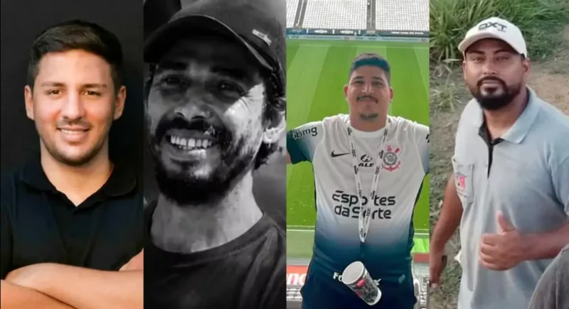 Henzo Alexandre Souza Amaro, Ricardo Mota Ouro, Matheus Guimarães do Ouro e Rodrigo Trindade (da esquerda para a direita). — Foto: Reprodução/redes sociais