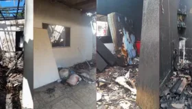 Surpresa de Dia dos Namorados termina em incêndio que destruiu residência em...