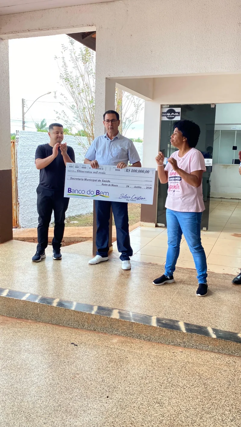 Aldo Júlio celebra novo investimento de R$ 800 mil para UBS do Planalto e destaca atuação de Sílvia Cristina em Rolim de Moura