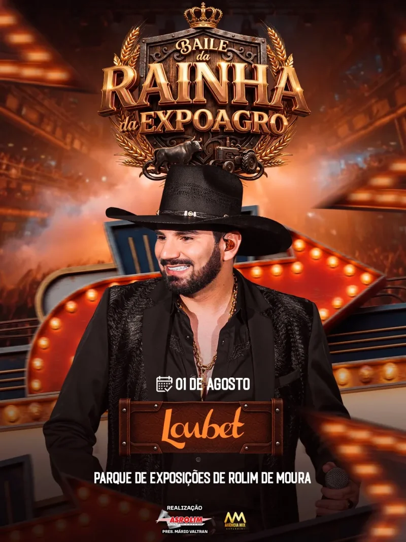 Em menos de dois meses, Rolim de Moura conhecerá a Rainha da Expoagro 2026 em noite de show nacional com Loubet
