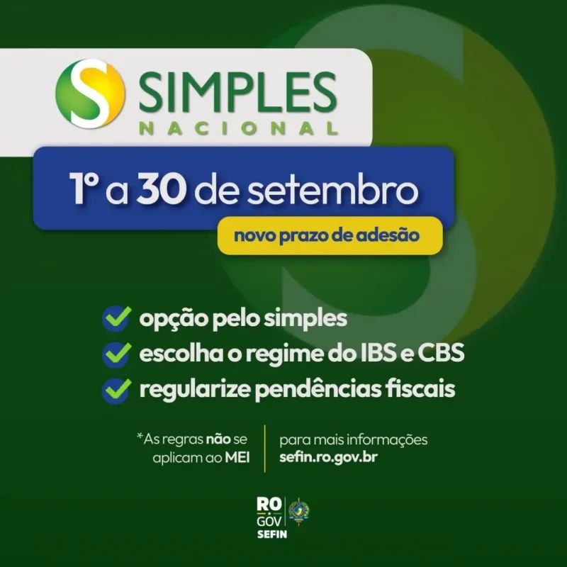 Empresas de Rondônia devem ficar atentas às novas regras de adesão ao Simples Nacional para 2027
