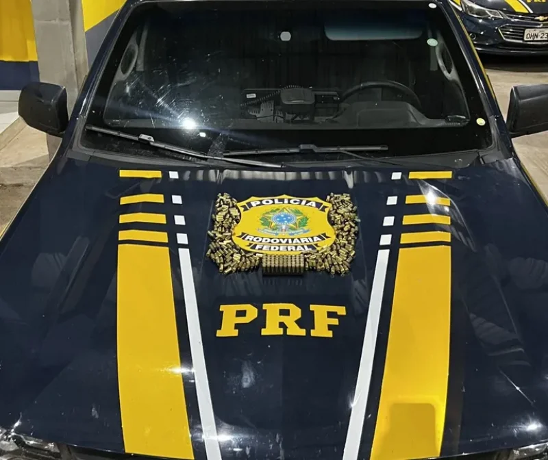 PRF apreende aproximadamente 250 munições calibre 9mm em Pimenta Bueno/RO
