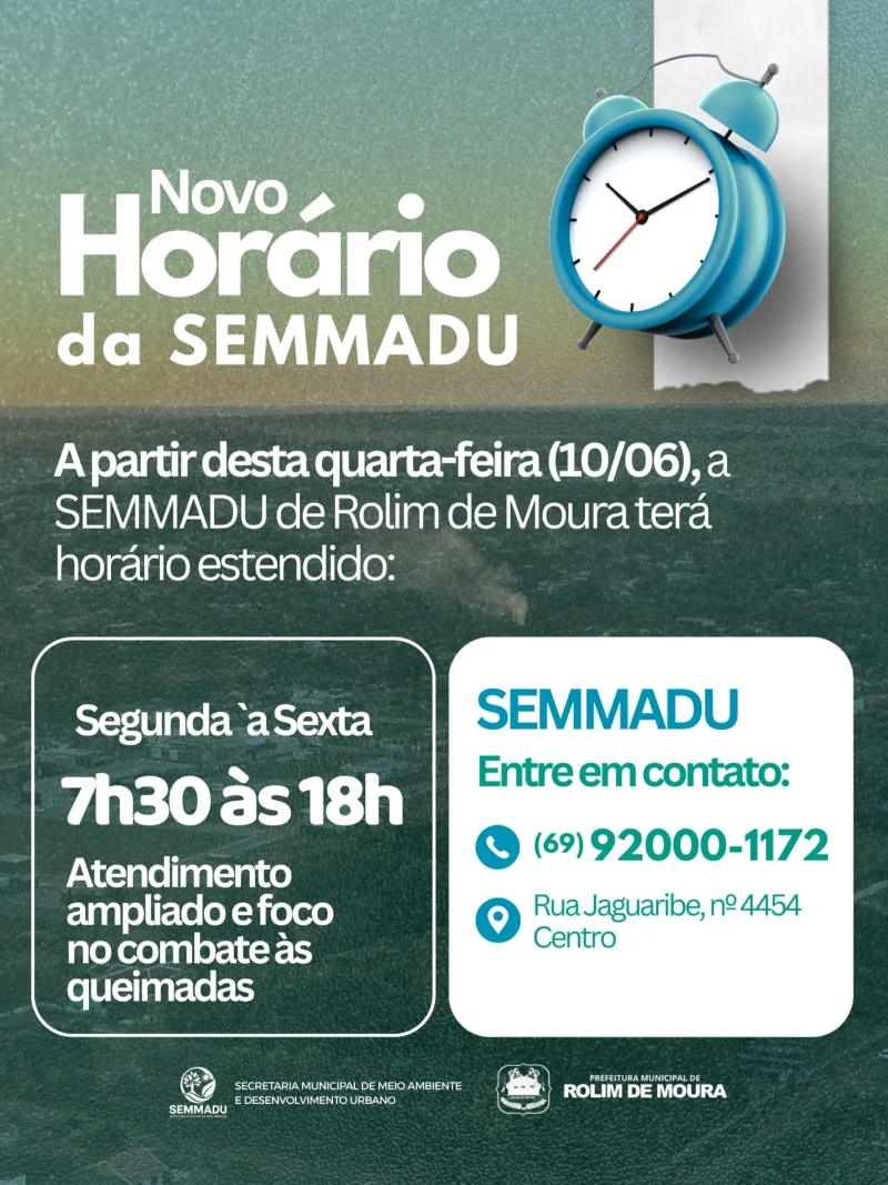 SEMMADU amplia horário de atendimento em Rolim de Moura a partir desta quarta-feira (10) e reforça ações de combate às queimadas urbanas