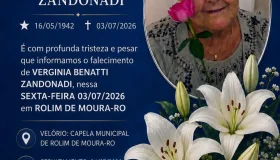 Nota de Pesar: Virgínia Zandonadi, pioneira de Rolim de Moura