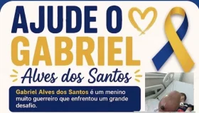 Campanha Solidária busca apoio para o tratamento de câncer do pequeno Gabriel...