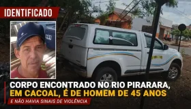 Corpo encontrado no Rio Pirarara, em Cacoal, é de homem de 45 anos e não...