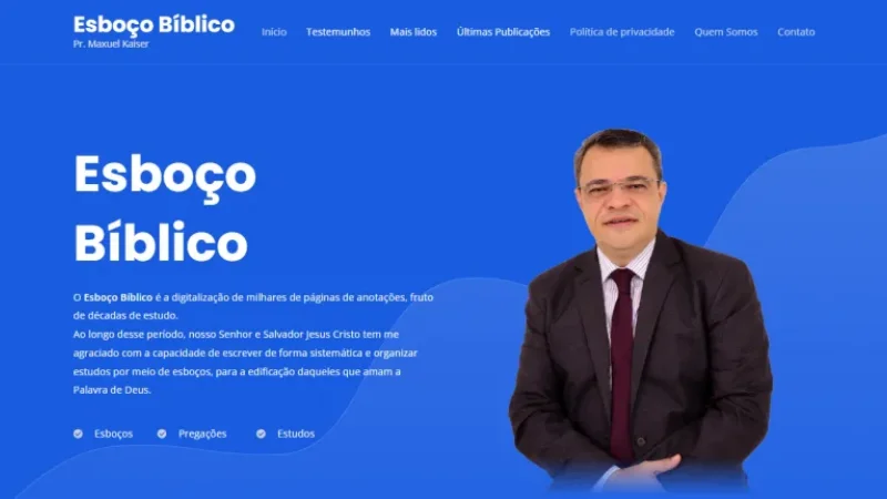 Foto 6 da matéria: Esboço Bíblico reúne estudos e mensagens produzidos ao longo de décadas