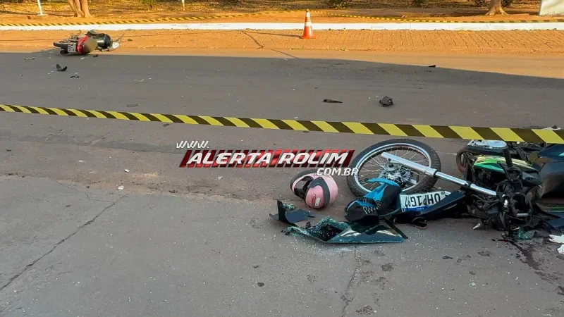 Foto 4 da matéria: Grave acidente entre motocicletas deixou quatro feridos, em Rolim de Moura