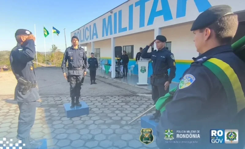 Polícia Militar realiza solenidade de passagem de comando do Pelotão em Santa Luzia d'Oeste
