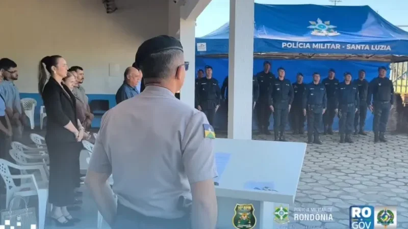 Foto 9 da matéria: Polícia Militar realiza solenidade de passagem de comando do Pelotão em Santa Luzia d'Oeste