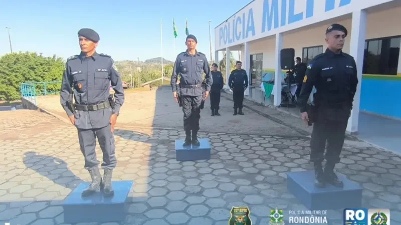 Foto 5 da matéria: Polícia Militar realiza solenidade de passagem de comando do Pelotão em Santa Luzia d'Oeste