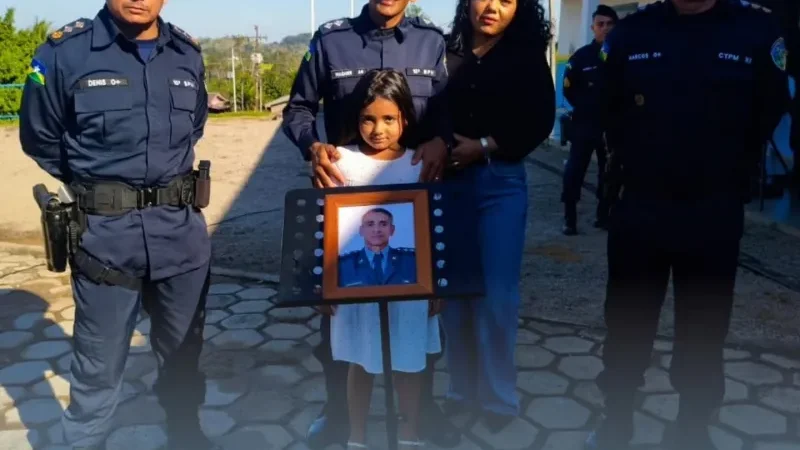 Foto 2 da matéria: Polícia Militar realiza solenidade de passagem de comando do Pelotão em Santa Luzia d'Oeste