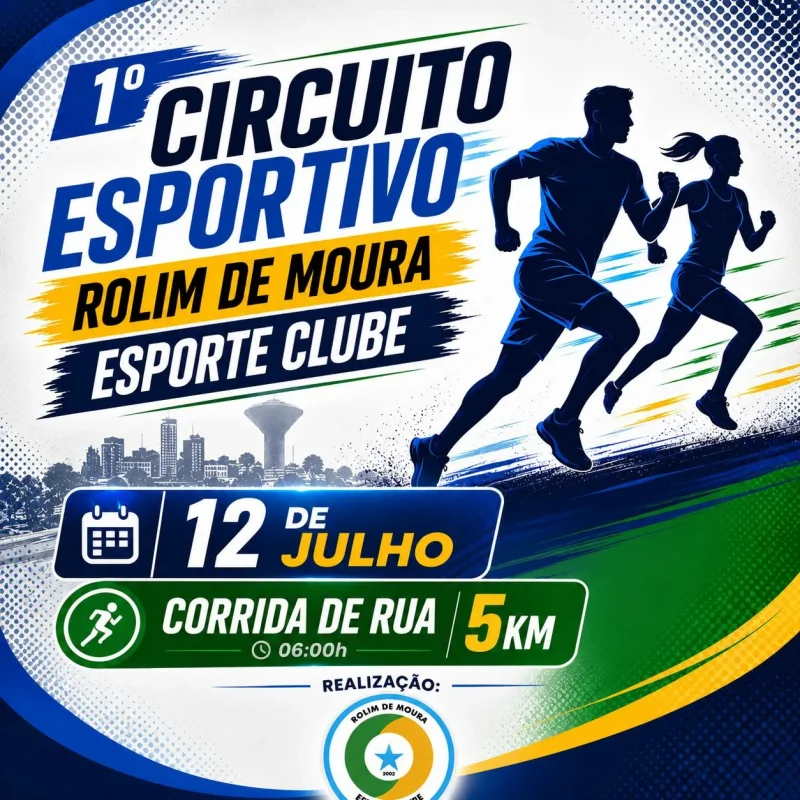 Rolim de Moura Esporte Clube abre inscrições para o 1º Circuito Esportivo e promete movimentar a cidade com corrida de 5 quilômetros