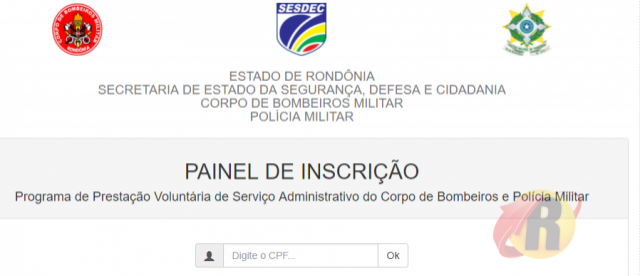 Já estão abertas as inscrições para serviços administrativos da PM e Bombeiros de Rondônia