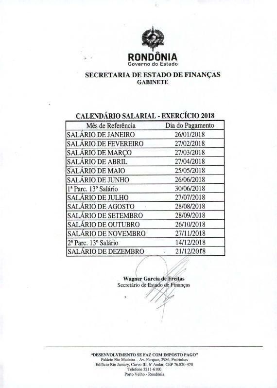 Governo de Rondônia fecha o ano com pagamento dos servidores em dia e lança calendário salarial 2018