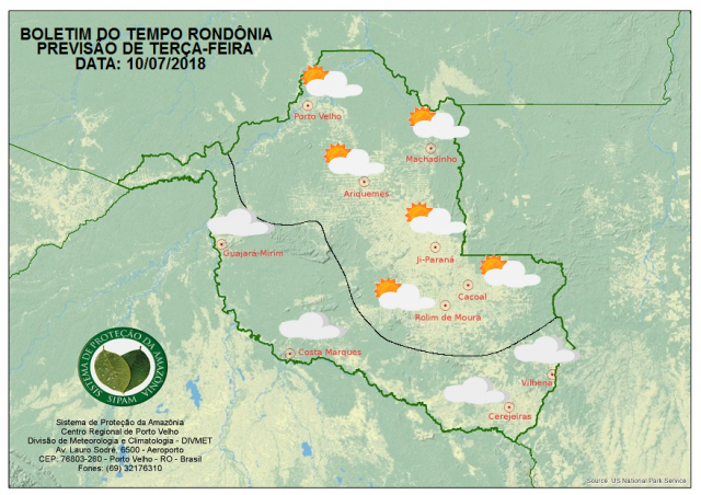 Sipam prevê chega de friagem moderada em Rondônia nesta terça-feira