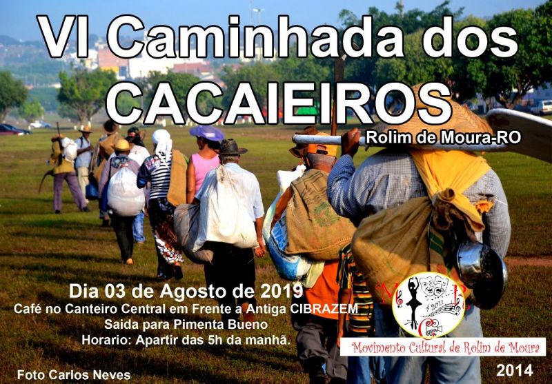 Rolim de Moura – 6ª caminhada dos “Cacaieiros” acontece neste sábado, (03)