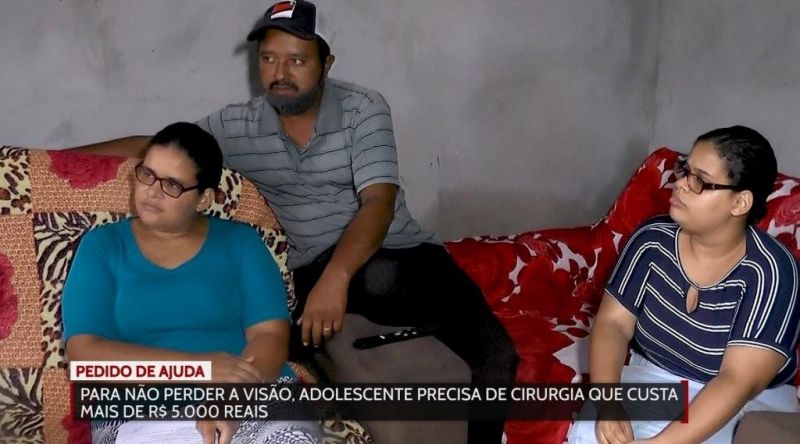 Para não perder a visão, adolescente precisa de cirurgia que custa mais de R$ 5.000 reais em Rolim de Moura