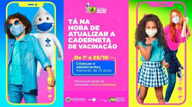 Semusa lembra da campanha de multivacinação e convoca pais para atualizar cartão de vacina das crianças e adolescentes