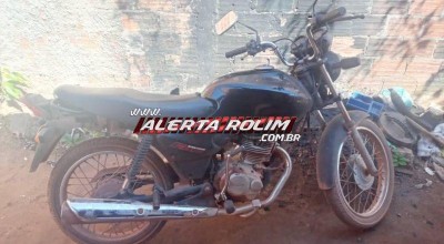 Moto roubada em propriedade rural foi recuperada pela PM em Rolim de Moura