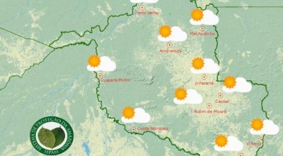 Previsão do tempo para este domingo em Rondônia