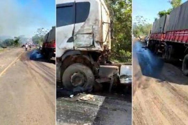 Trabalhadores de Ji-Paraná e Rolim de Moura morrem em grave acidente entre caminhonete e carreta na BR-364 no MT