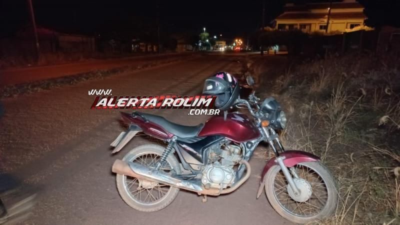 Ciclista fica ferida após colisão com motocicleta em Rolim de Moura
